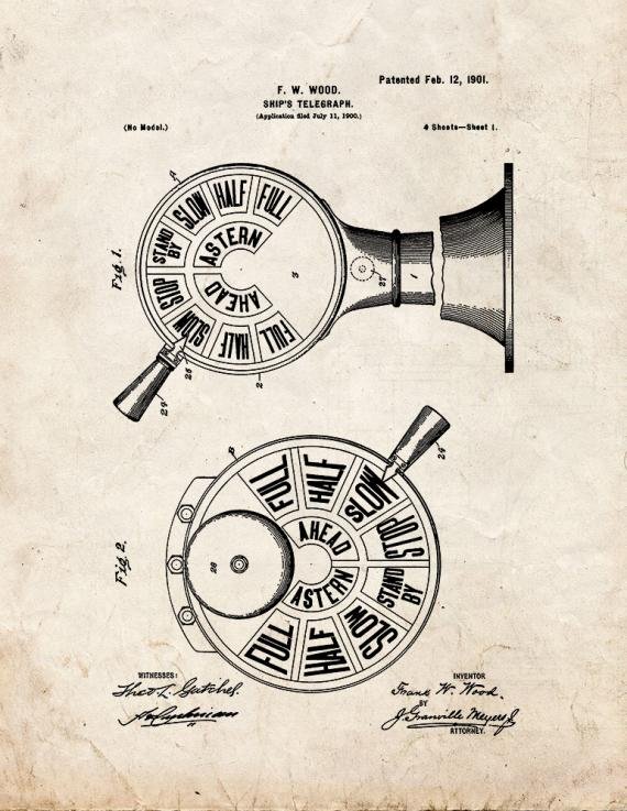 Patent Blueprint 2159 1 12 A4 Photo Print