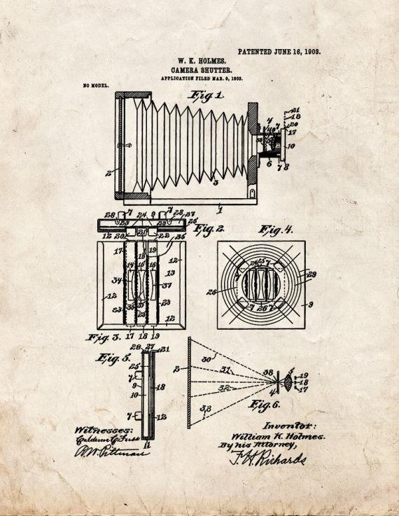 Patent Blueprint 2166 1 12 A4 Photo Print