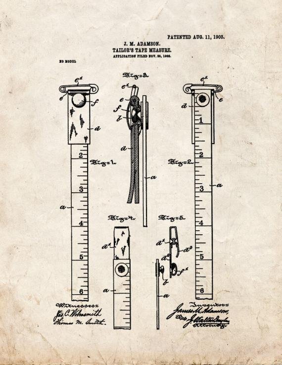 Patent Blueprint 2167 1 12 A4 Photo Print