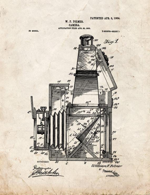 Patent Blueprint 2169 1 12 A4 Photo Print
