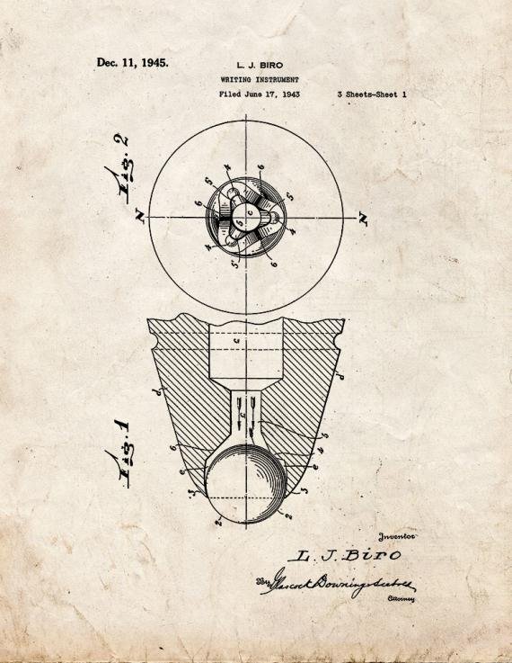 Patent Blueprint 217 1 12 A4 Photo Print