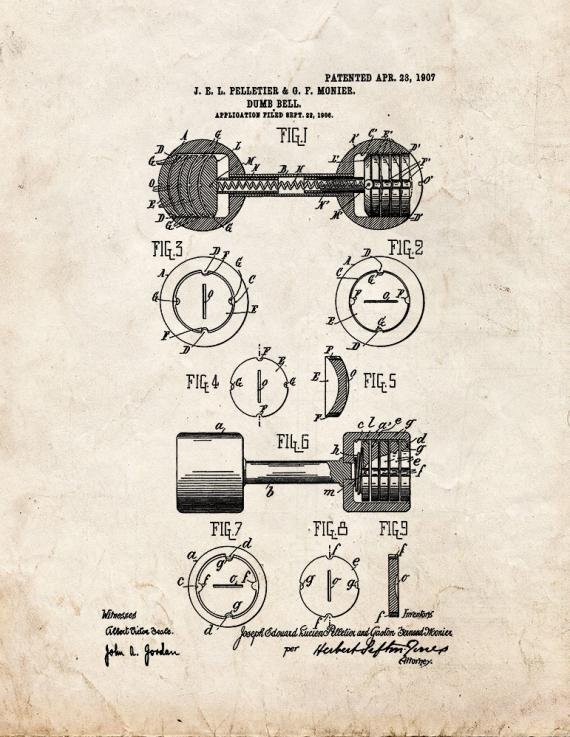 Patent Blueprint 2173 1 12 A4 Photo Print