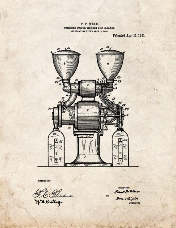 Patent Blueprint 2178 1 12 A4 Photo Print
