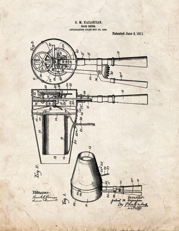 Patent Blueprint 2179 1 12 A4 Photo Print