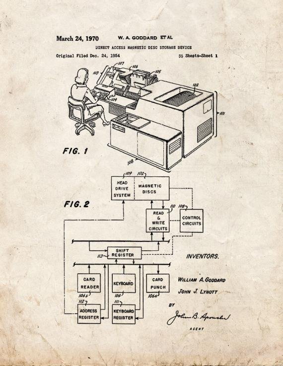 Patent Blueprint 218 1 12 A4 Photo Print