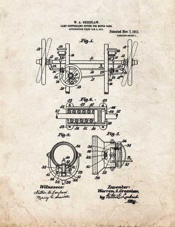 Patent Blueprint 2180 1 12 A4 Photo Print