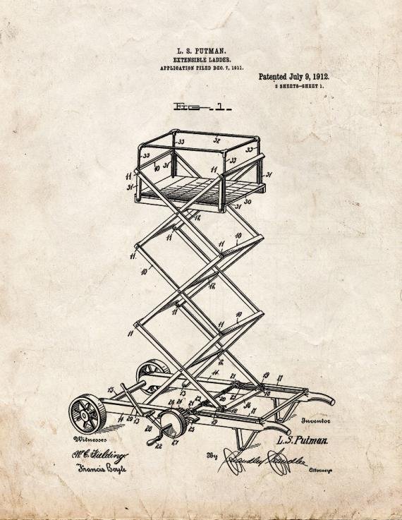Patent Blueprint 2181 1 12 A4 Photo Print