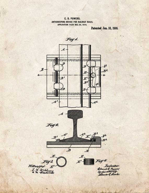 Patent Blueprint 2187 1 12 A4 Photo Print