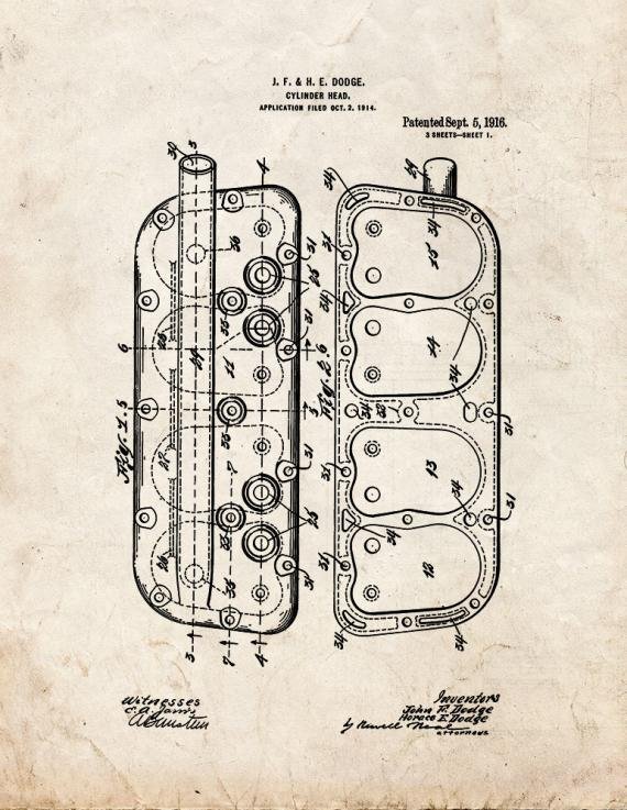 Patent Blueprint 2188 1 12 A4 Photo Print