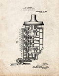 Patent Blueprint 2196 1 12 A4 Photo Print