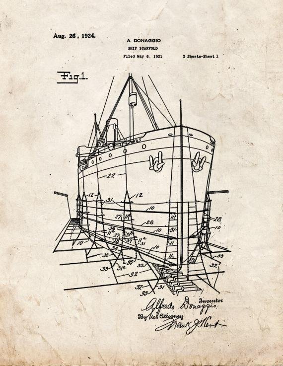 Patent Blueprint 2203 1 12 A4 Photo Print