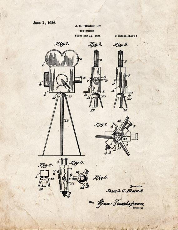 Patent Blueprint 2207 1 12 A4 Photo Print