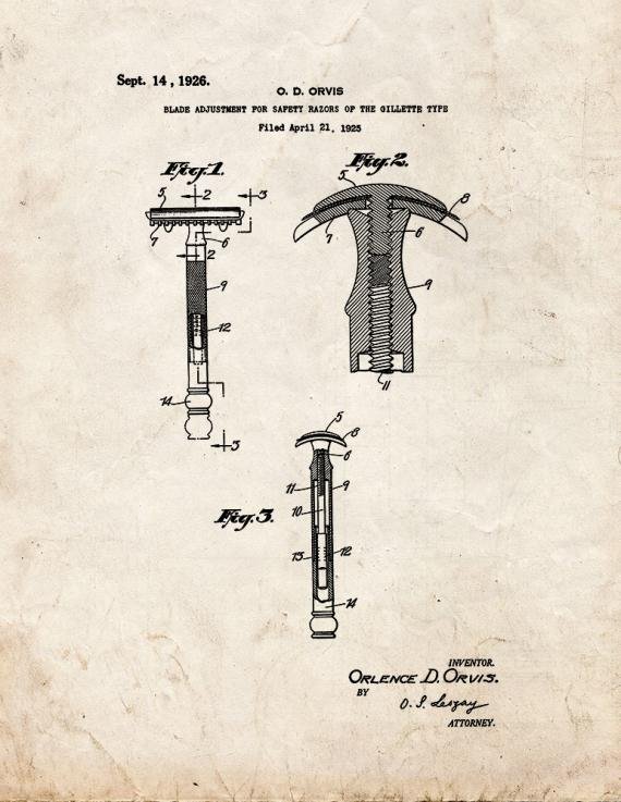Patent Blueprint 2208 1 12 A4 Photo Print