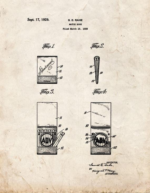 Patent Blueprint 2215 1 12 A4 Photo Print