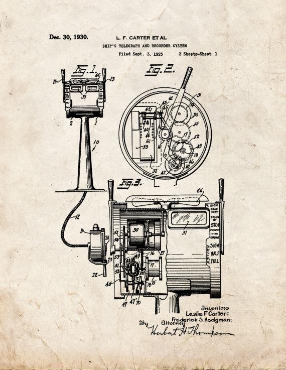 Patent Blueprint 2219 1 12 A4 Photo Print