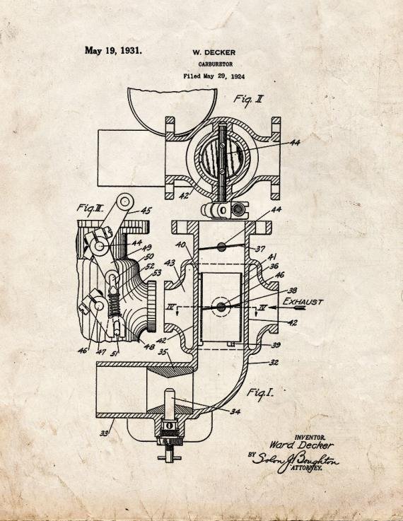 Patent Blueprint 2222 1 12 A4 Photo Print