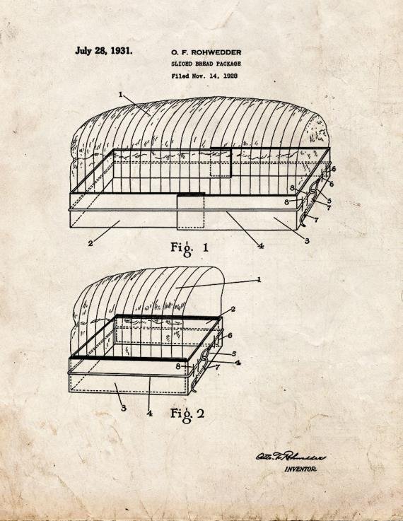 Patent Blueprint 2224 1 12 A4 Photo Print