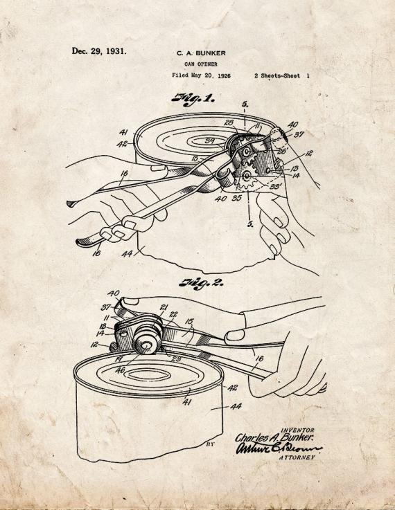 Patent Blueprint 2226 1 12 A4 Photo Print