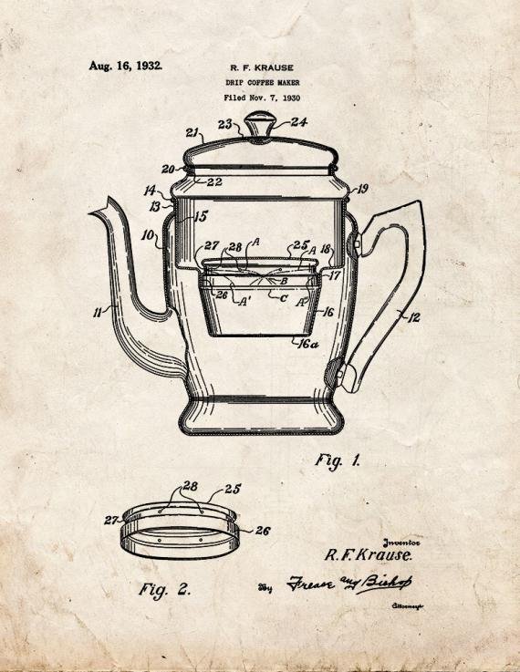 Patent Blueprint 2227 1 12 A4 Photo Print