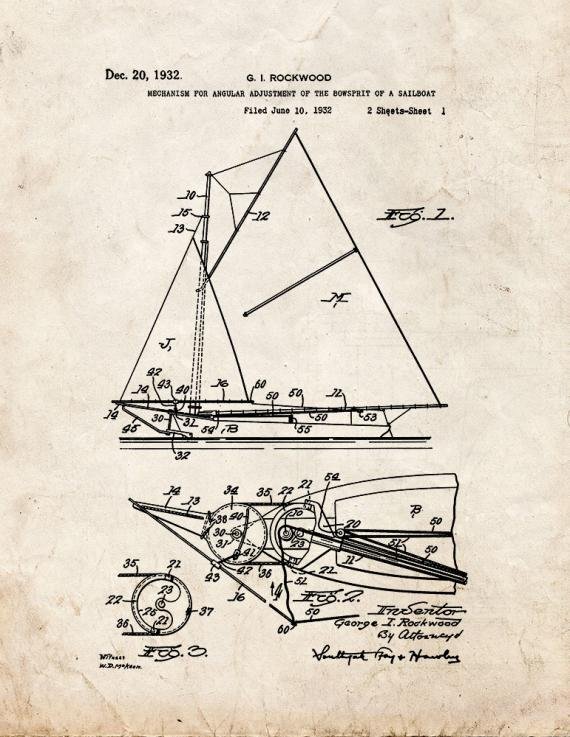 Patent Blueprint 2228 1 12 A4 Photo Print
