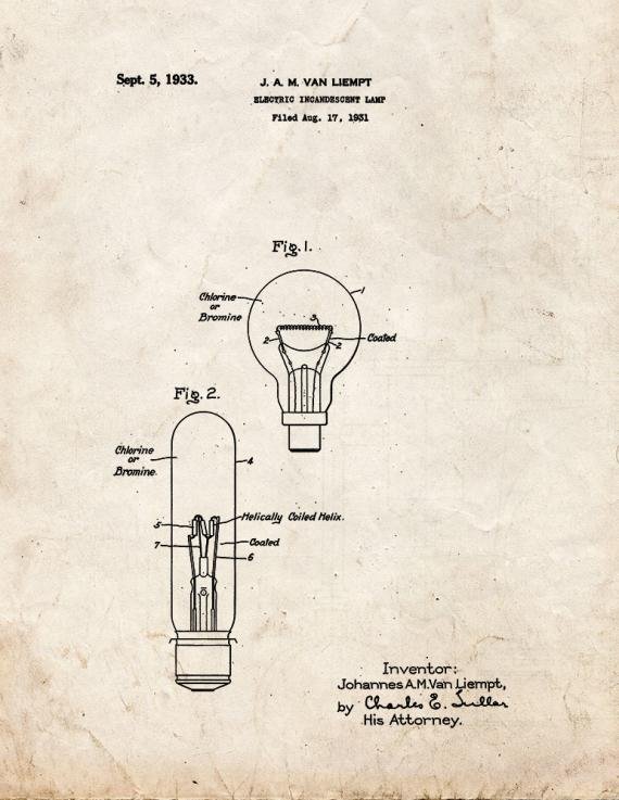 Patent Blueprint 2229 1 12 A4 Photo Print