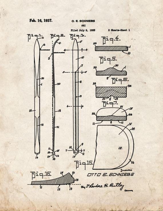 Patent Blueprint 2236 1 12 A4 Photo Print