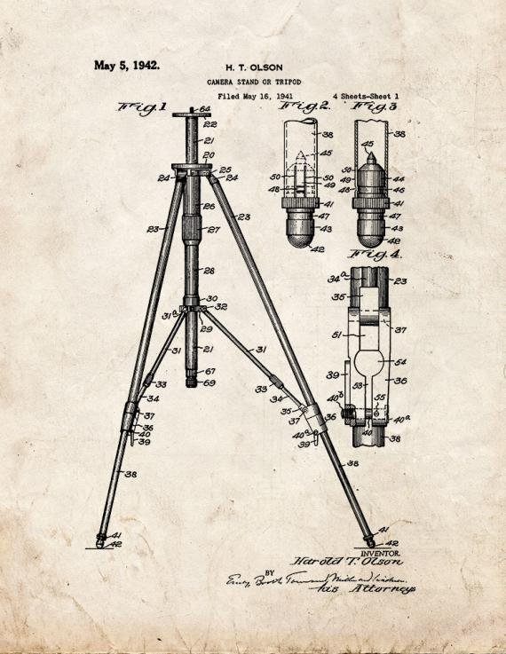 Patent Blueprint 2246 1 12 A4 Photo Print