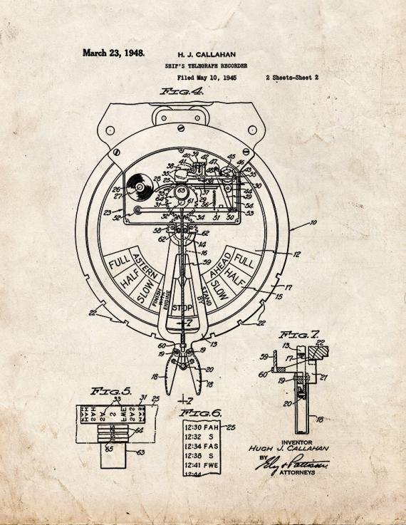 Patent Blueprint 2255 1 12 A4 Photo Print