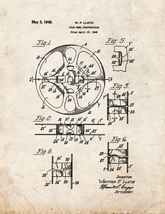 Patent Blueprint 2256 1 12 A4 Photo Print