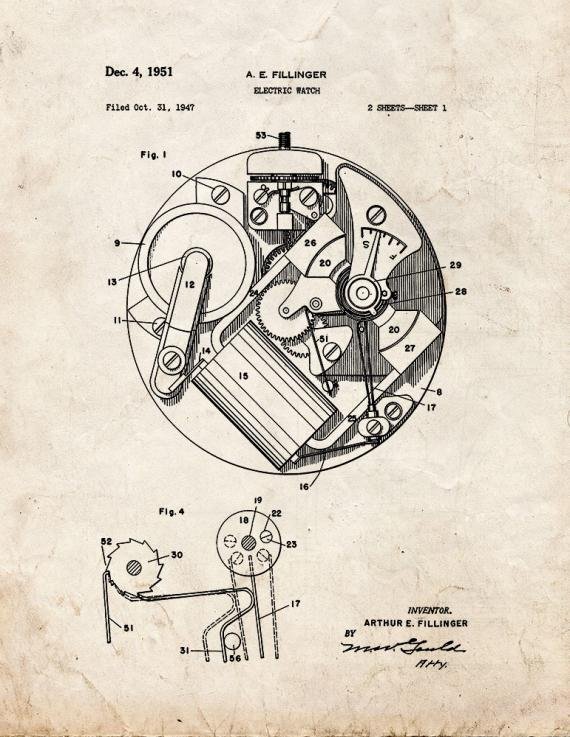 Patent Blueprint 2264 1 12 A4 Photo Print