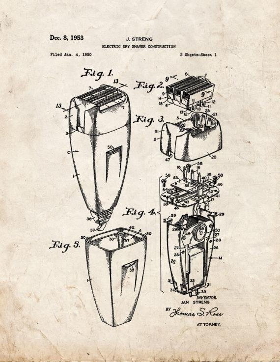 Patent Blueprint 2267 1 12 A4 Photo Print