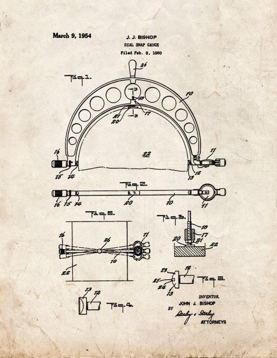 Patent Blueprint 2268 1 12 A4 Photo Print