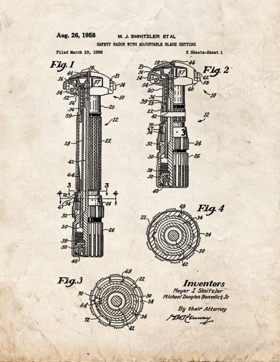 Patent Blueprint 2272 1 12 A4 Photo Print