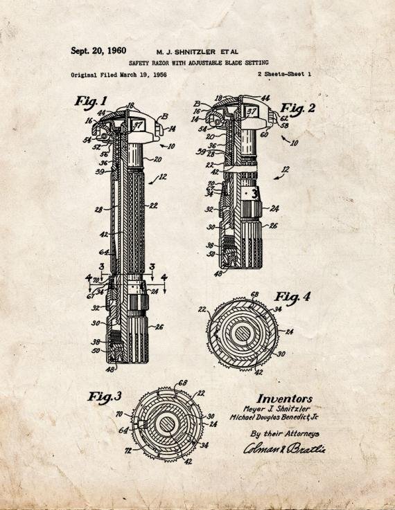 Patent Blueprint 2274 1 12 A4 Photo Print