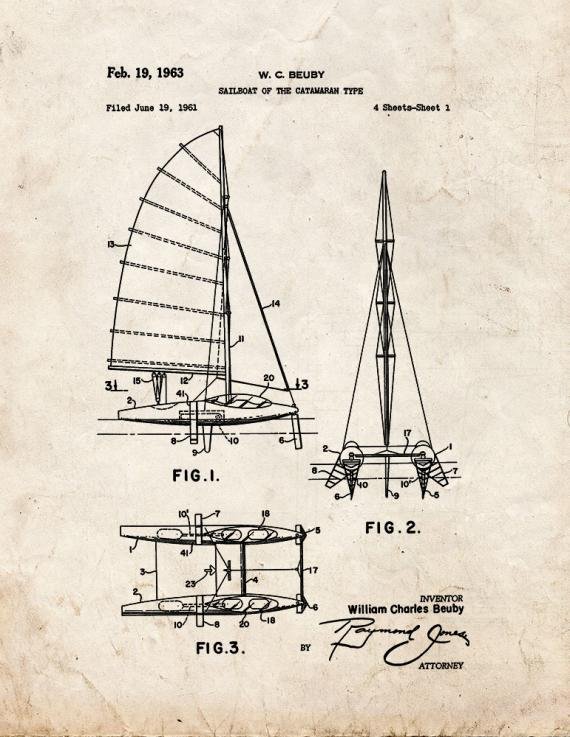 Patent Blueprint 2276 1 12 A4 Photo Print