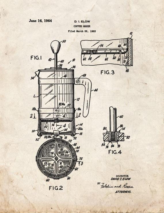 Patent Blueprint 2278 1 12 A4 Photo Print