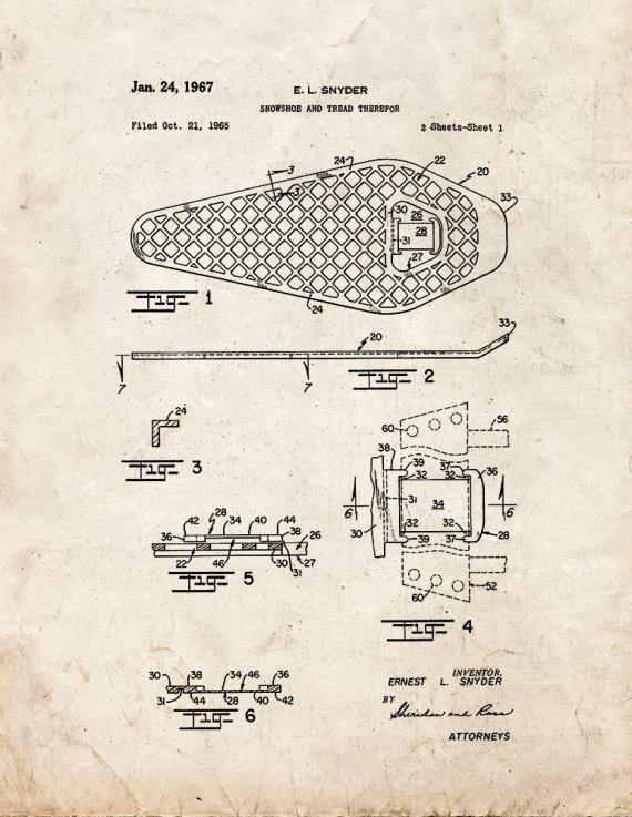 Patent Blueprint 2282 1 12 A4 Photo Print