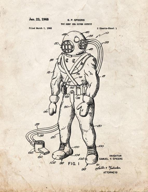 Patent Blueprint 2283 1 12 A4 Photo Print