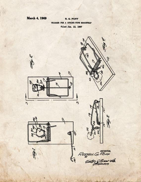 Patent Blueprint 2284 1 12 A4 Photo Print