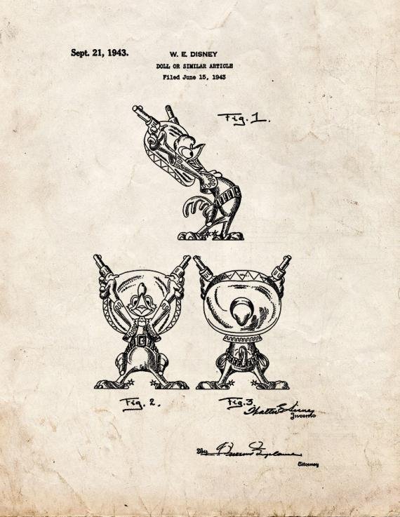 Patent Blueprint 2319 1 12 A4 Photo Print
