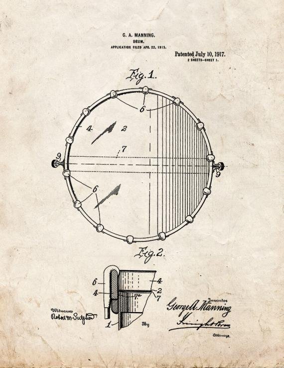 Patent Blueprint 2362 1 12 A4 Photo Print