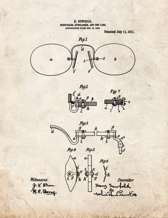 Patent Blueprint 2377 1 12 A4 Photo Print