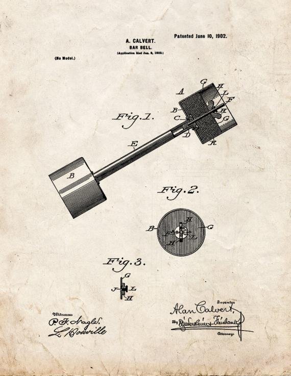 Patent Blueprint 2383 1 12 A4 Photo Print
