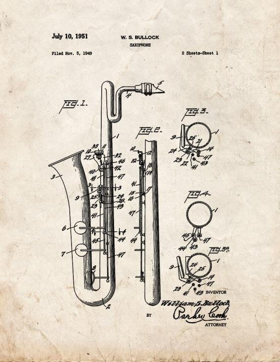 Patent Blueprint 2399 1 12 A4 Photo Print