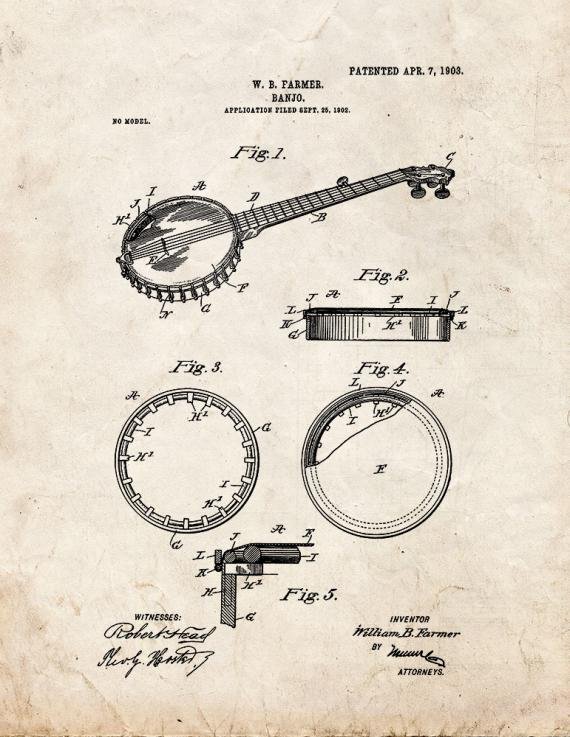 Patent Blueprint 2404 1 12 A4 Photo Print