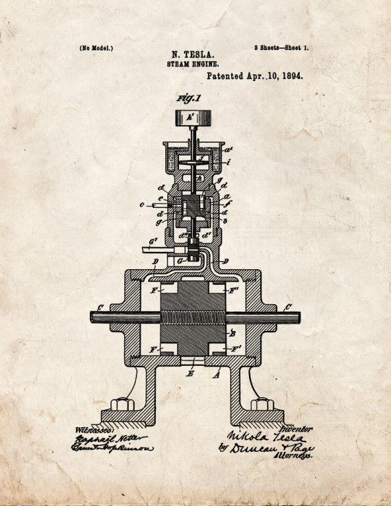 Patent Blueprint 2418 1 12 A4 Photo Print