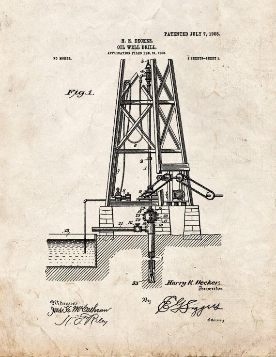 Patent Blueprint 2429 1 12 A4 Photo Print