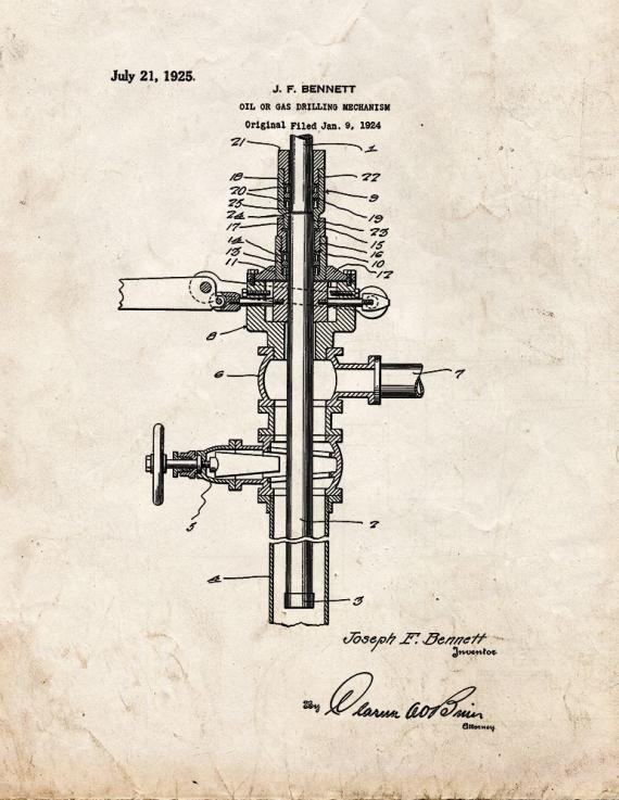Patent Blueprint 2430 1 12 A4 Photo Print