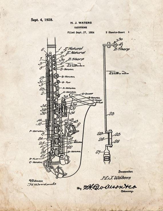 Patent Blueprint 2432 1 12 A4 Photo Print