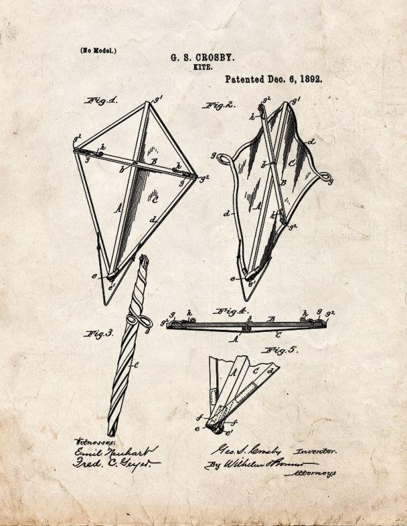 Patent Blueprint 2437 1 12 A4 Photo Print
